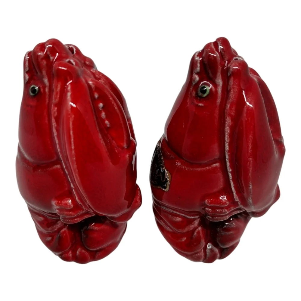 Rare Vintage Brad Keeler Ceramic‎ Lobster Salt and Pepper Shakers